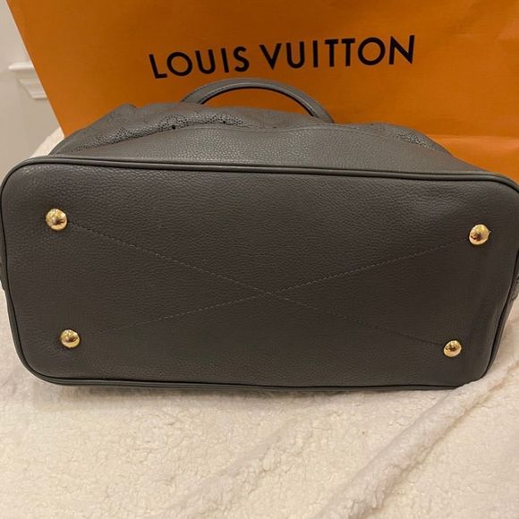 Louis Vuitton Stellar Mahina Anthracite Leather Gm Tote - Picture 4 of 8